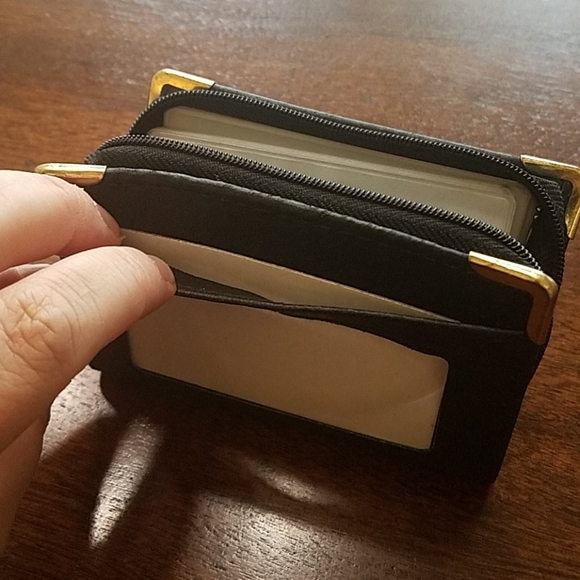 Like New! Black Wallet w Zipper Enclosure - Picture 7 of 10